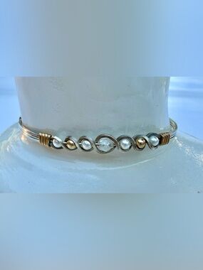 Ronaldo “Divine Plan” 14k Gold Artist Wire & Sterling Silver Designer Bracelet